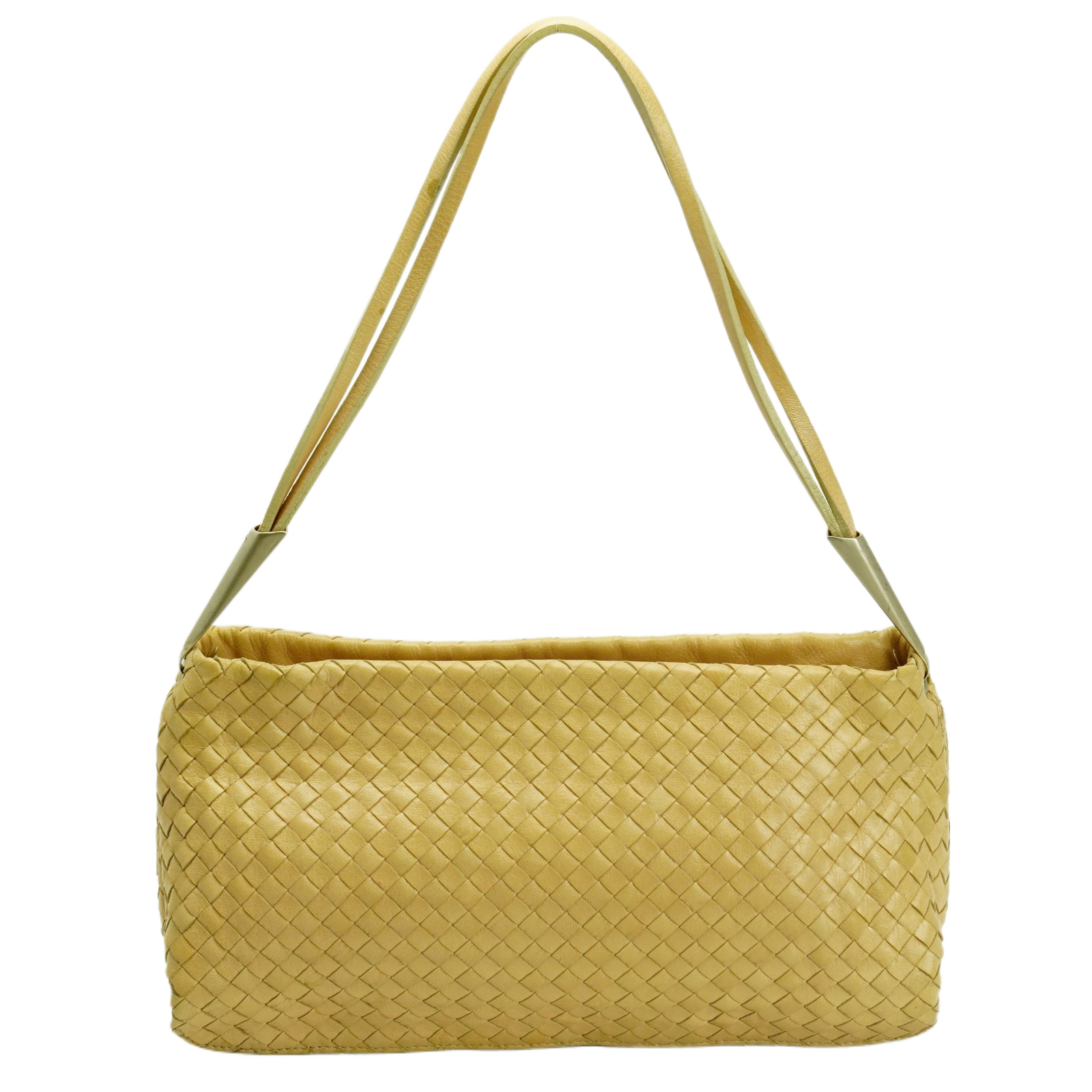 Bottega Veneta Intrecciato Leather Shoulder Bag Beige