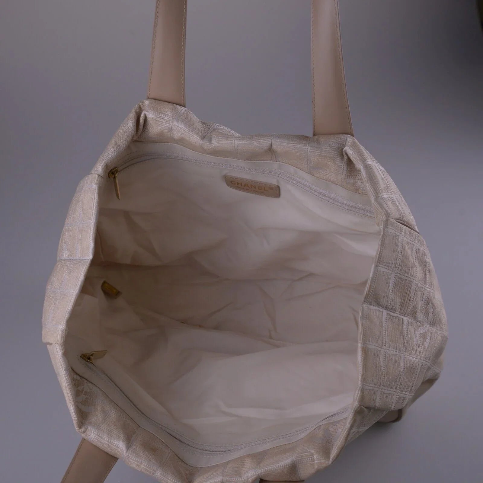 Chanel Travel Line Tote Bag Beige
