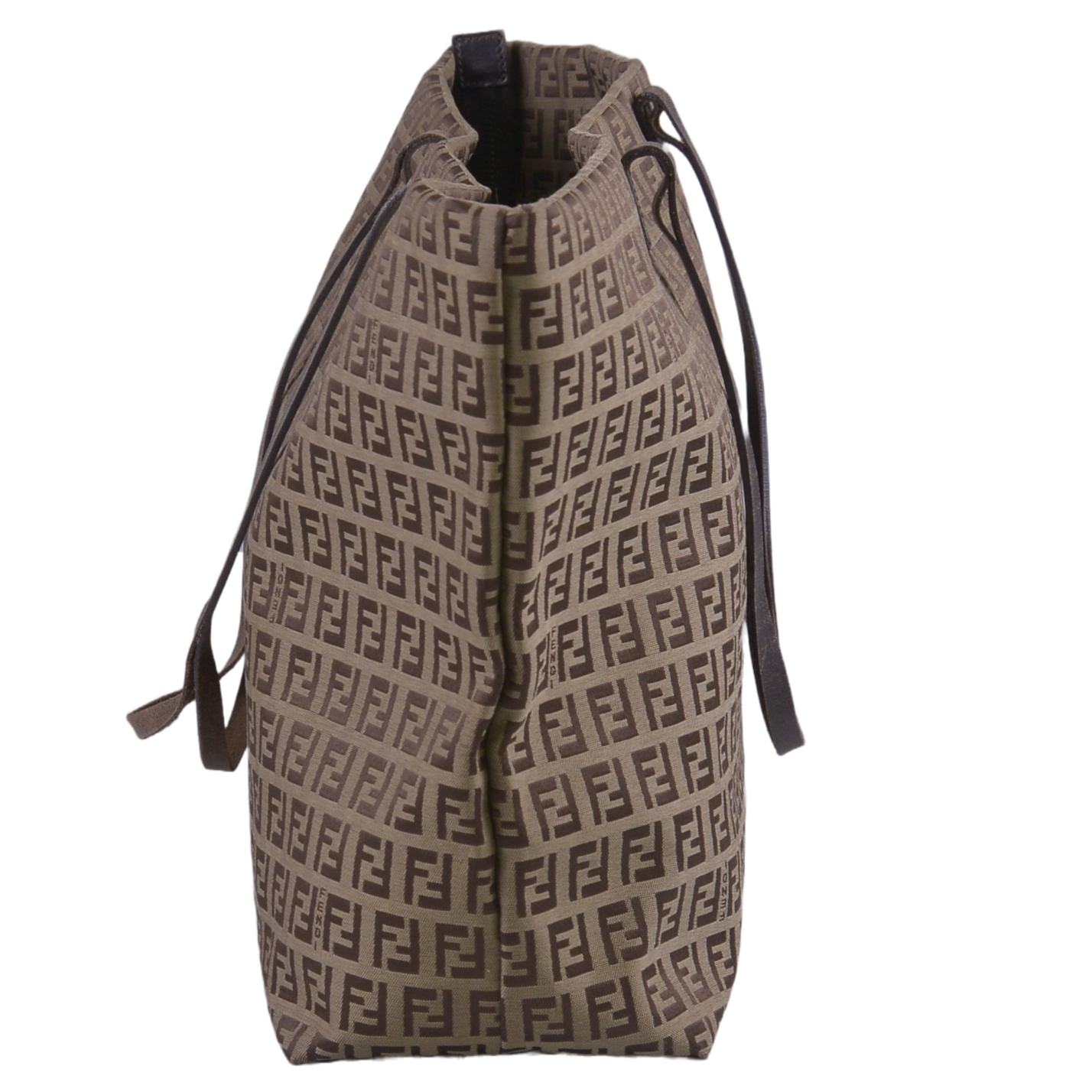 Fendi Canvas Zucca Brown Monogram Tote Bag