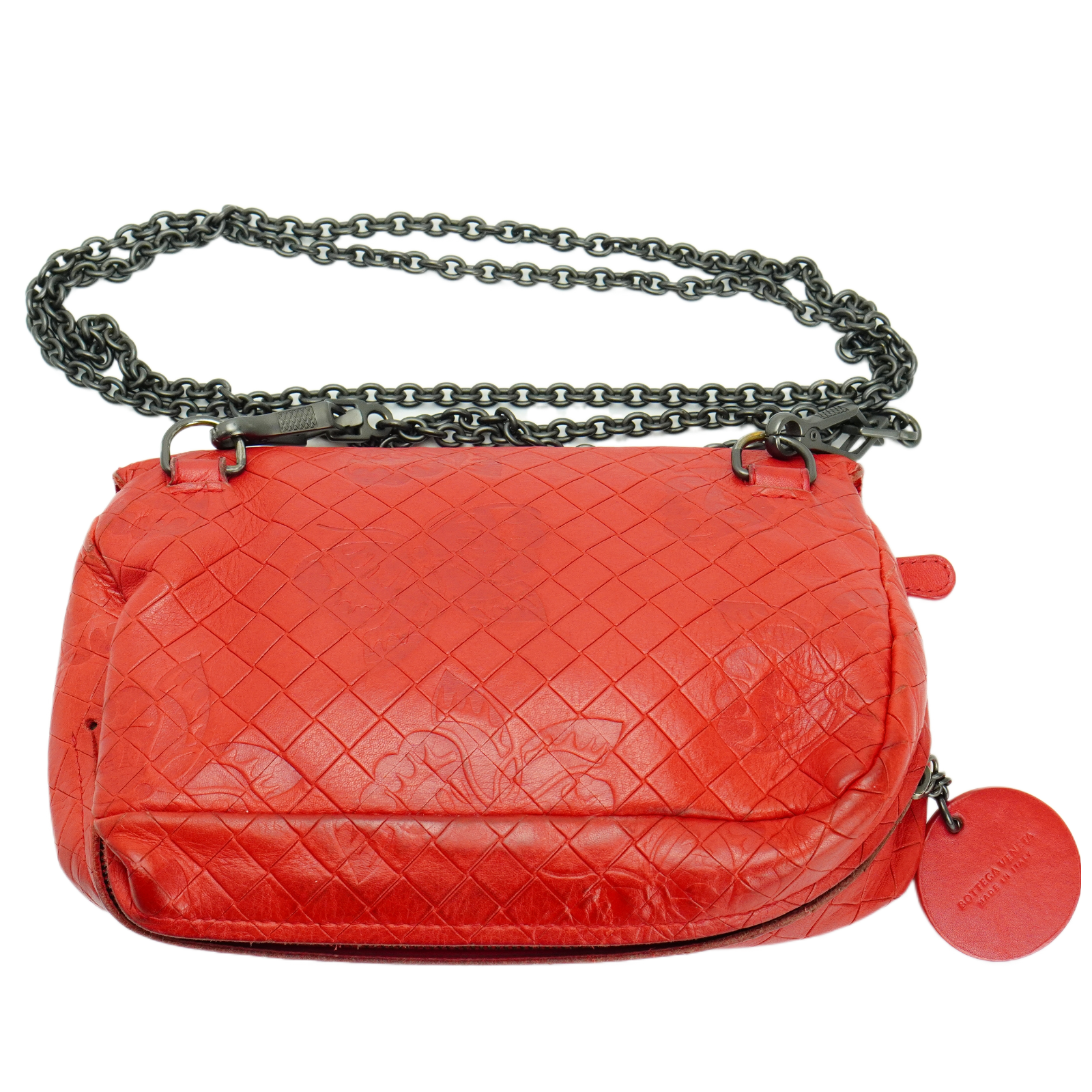 Bottega Veneta Olimpia mini Crossbody Leather Bag Red
