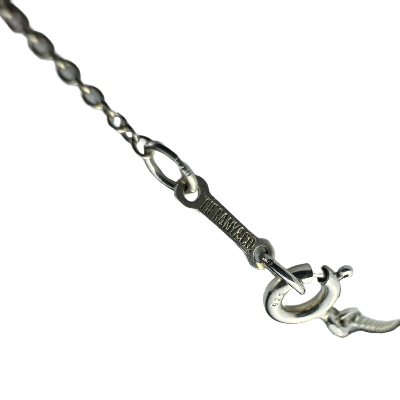 Tiffany & Co Mini Bean Pendant Necklace Sterling Silver