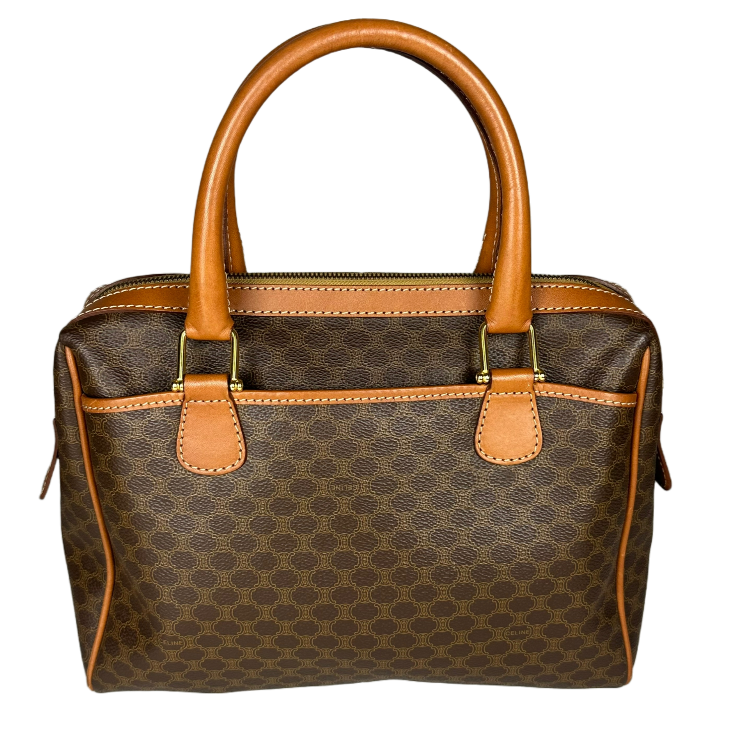 Celine Triomphe Macadam Monogram Mini Boston Bag