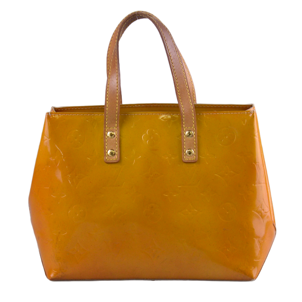 Louis Vuitton Monogram Vernis Reade PM Bag, Tan and Yellow