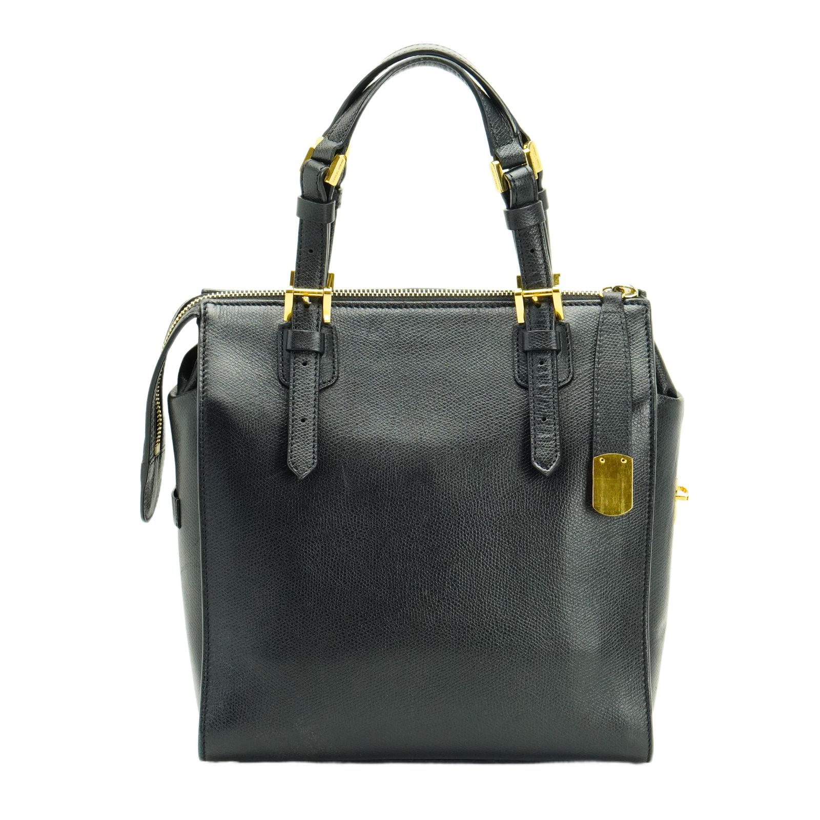 Giorgio Armani Square Leather Bag Black