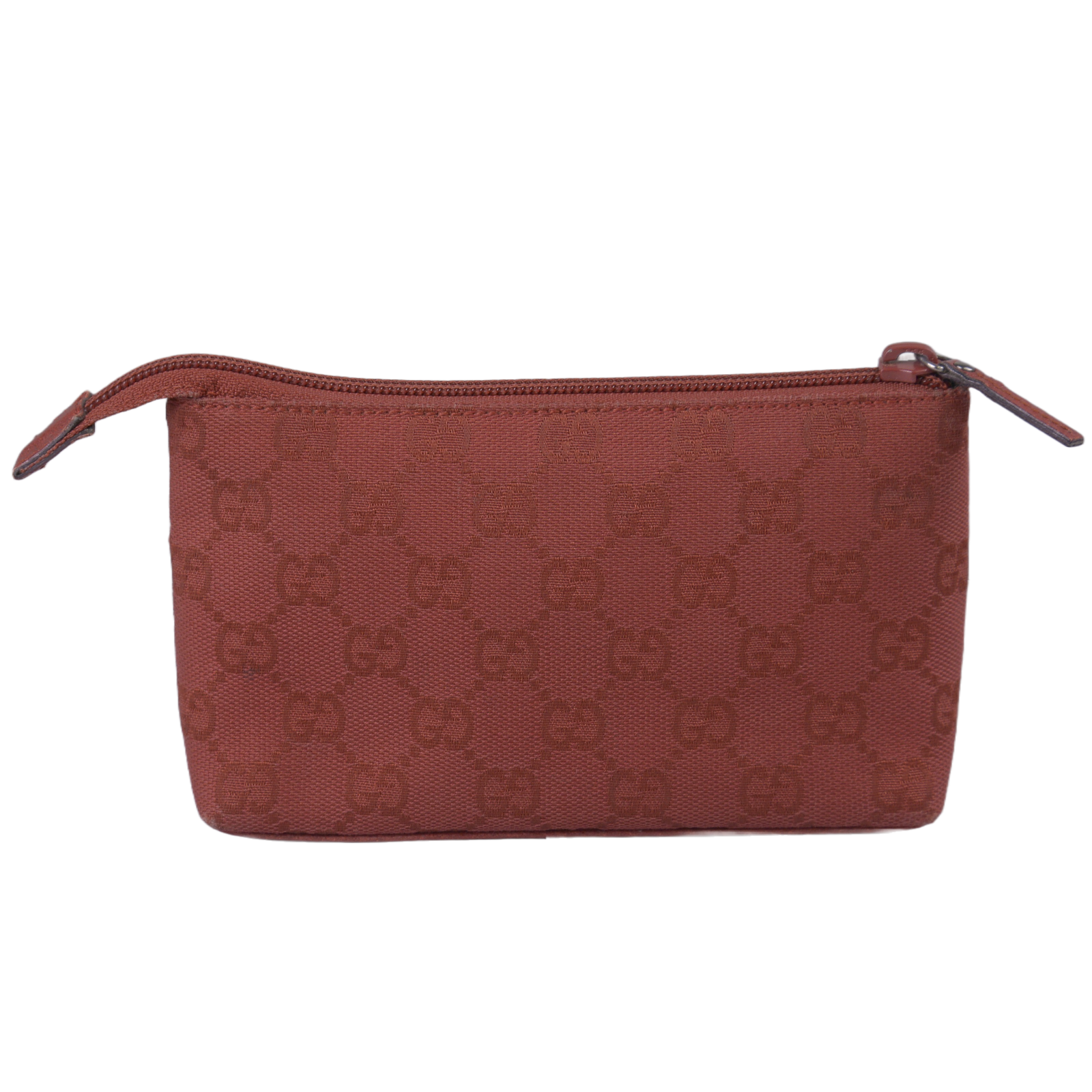 Gucci Monogram Clutch Pouch Bag Red