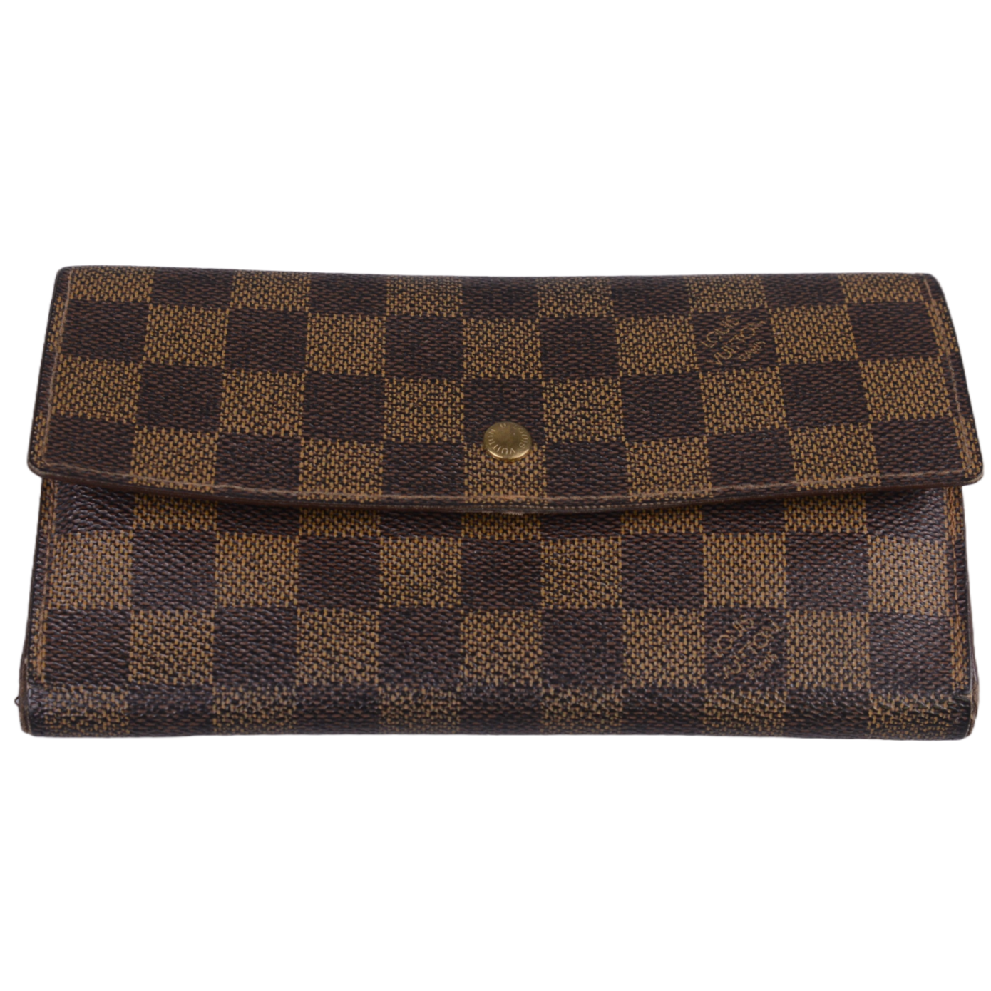 Louis Vuitton Damier Ebene Sarah Wallet Brown