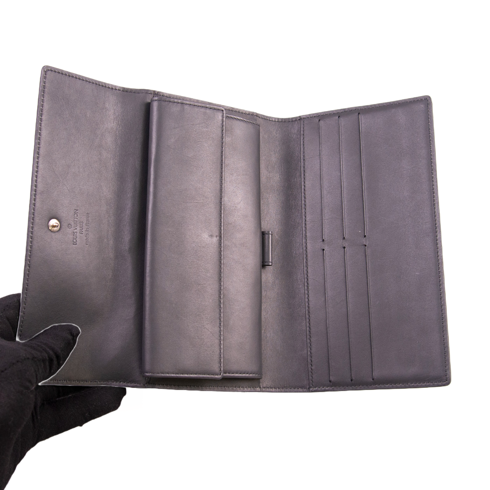 Louis Vuitton Matte Leather Portefeuille International Long Wallet