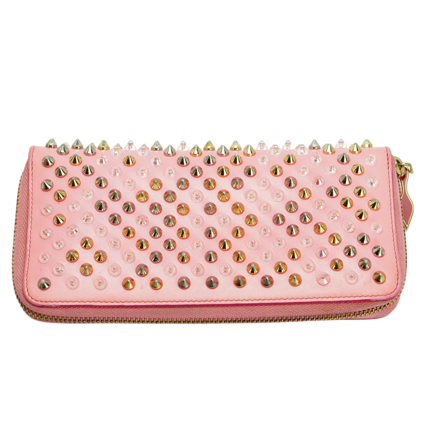 Christian Louboutin Panettone Spike Long Wallet Pink
