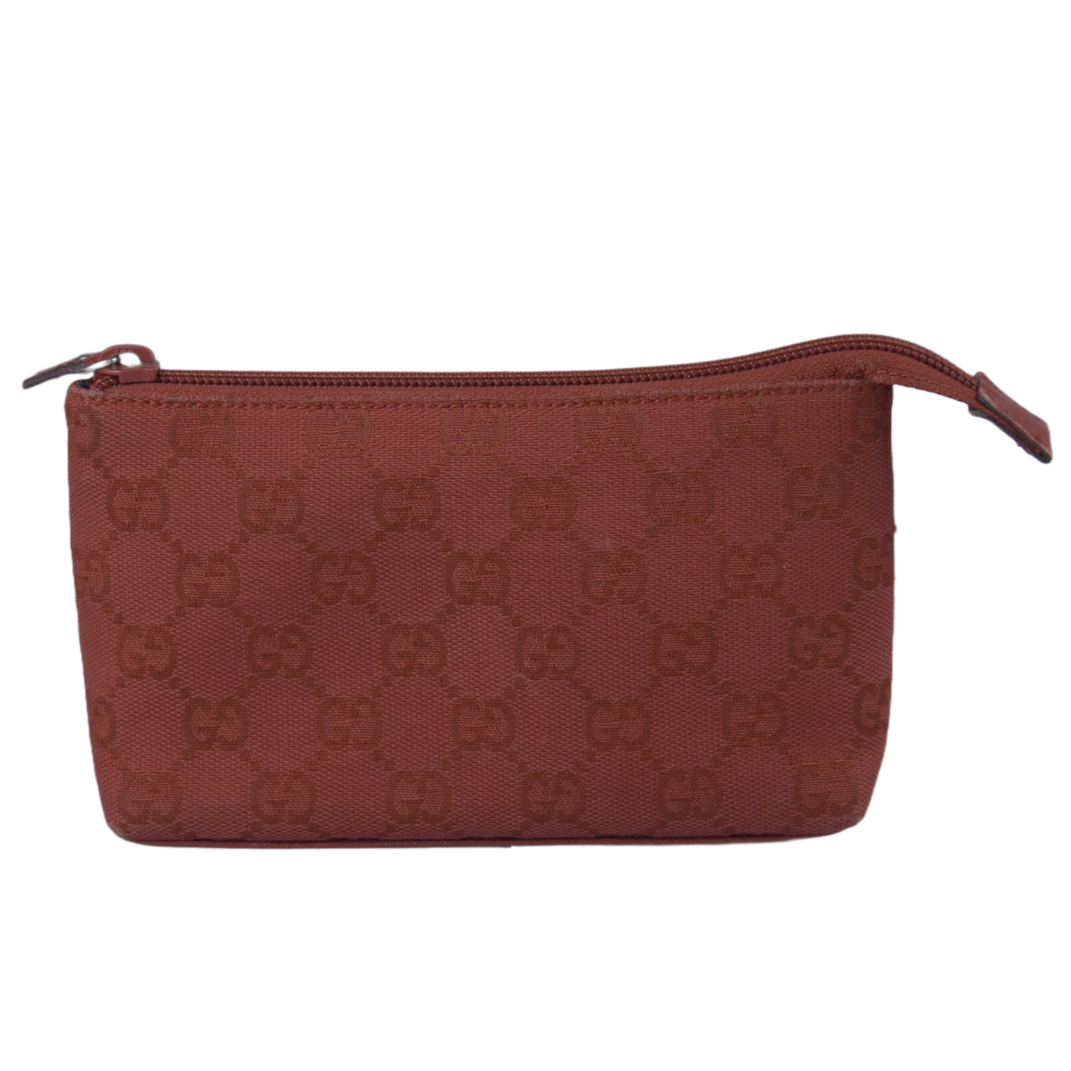 Gucci Monogram Clutch Pouch Bag Red