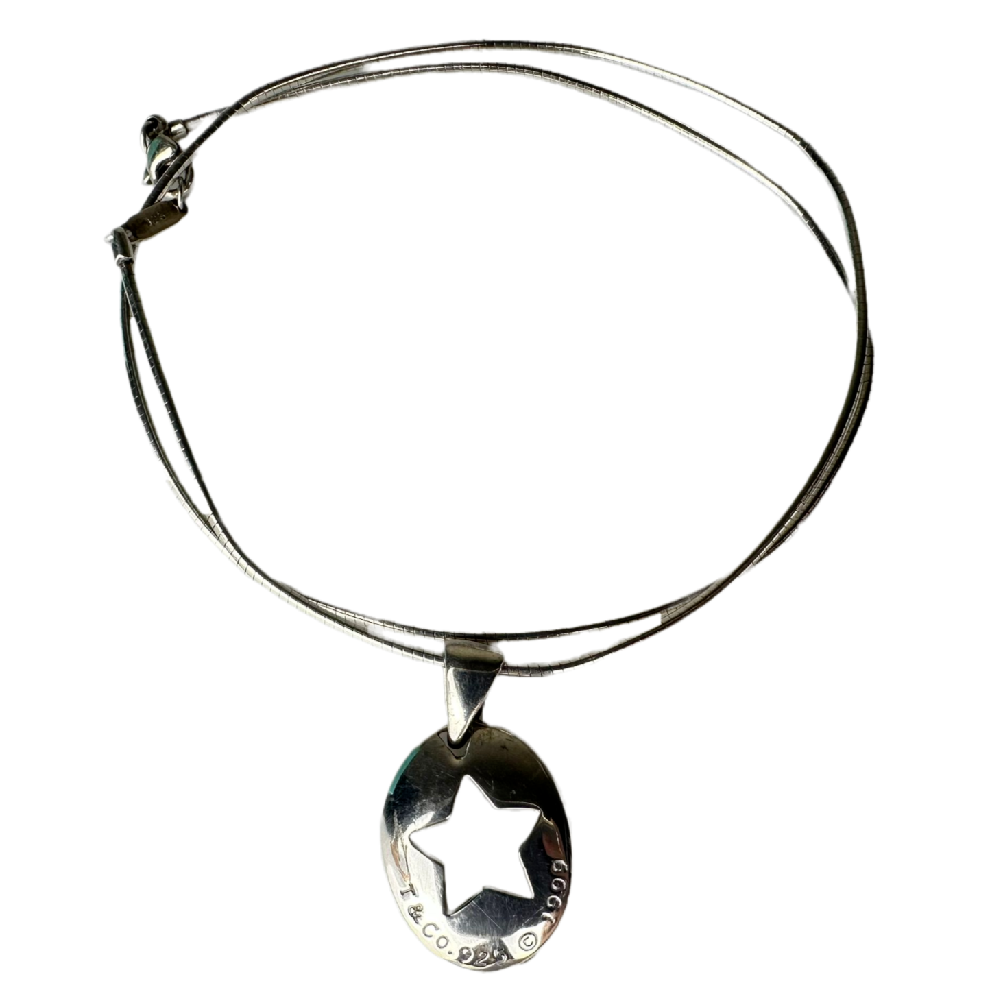 Tiffany & Co. Stencil Star Necklace Pendant Sterling Silver