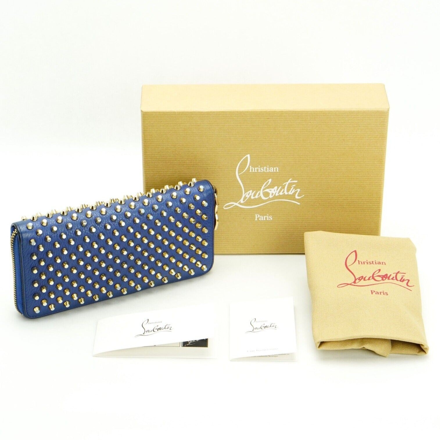 Christian Louboutin Panettone Spike Long Wallet Blue