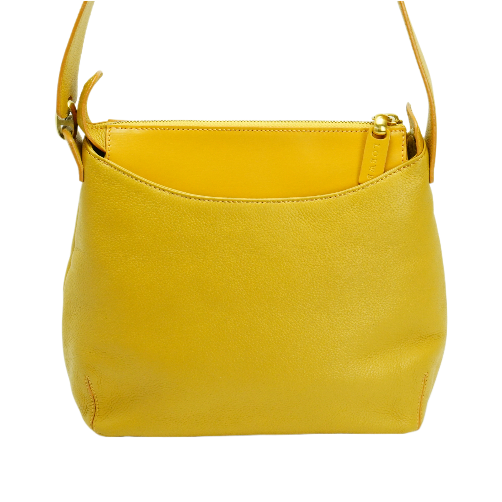 Loewe Leather Square Shoulder Bag Mustard