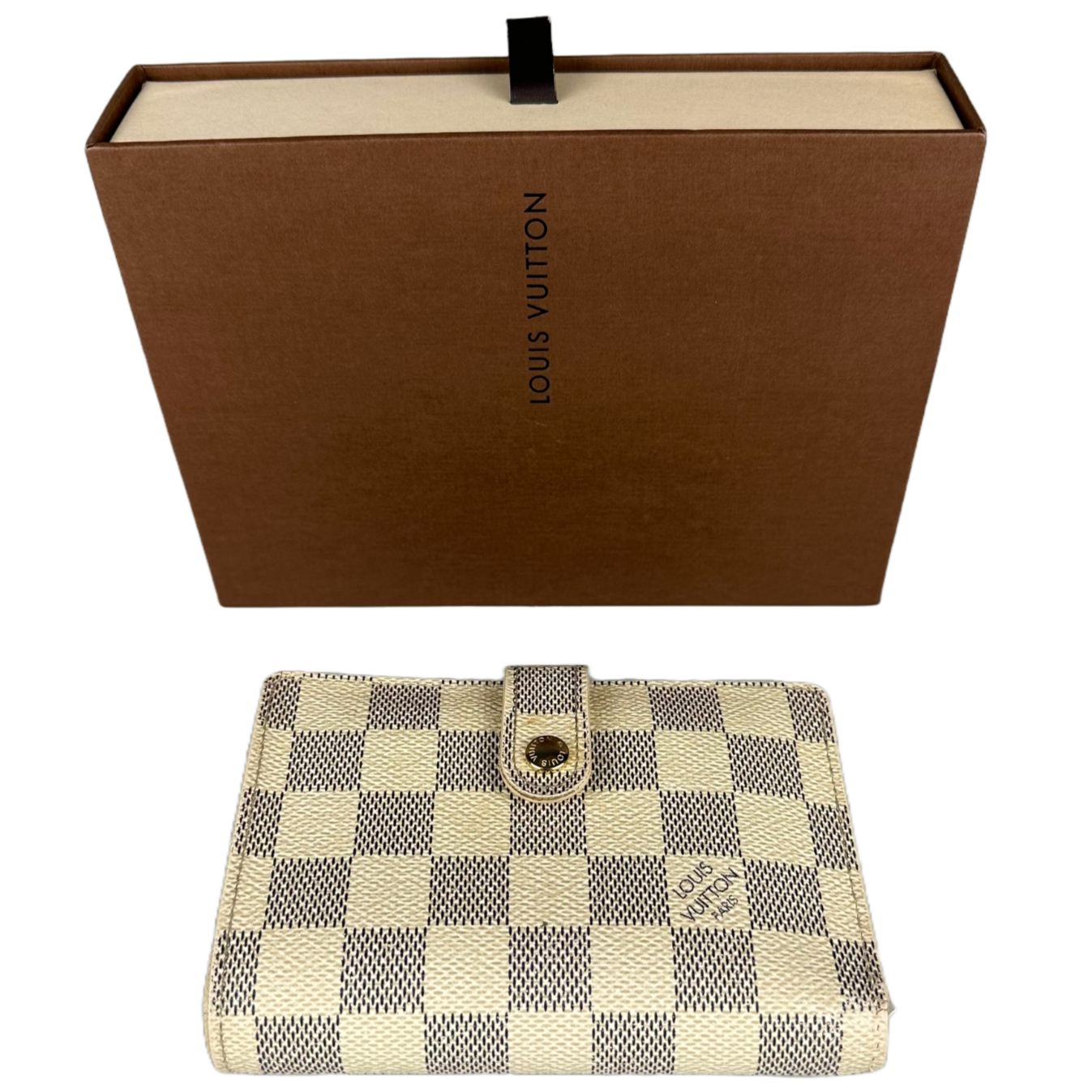 Louis Vuitton Damier Azul Portefeuille Viennois Fold Wallet