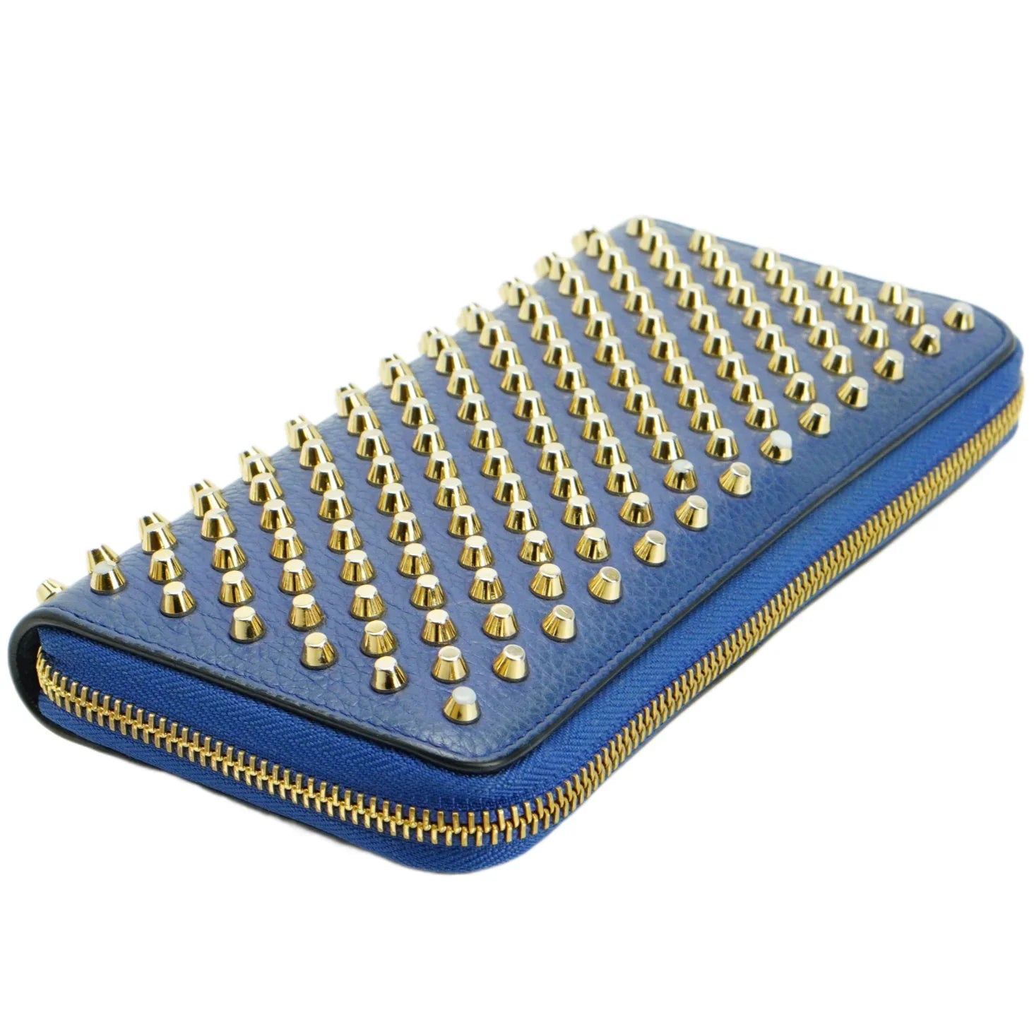Christian Louboutin Panettone Spike Long Wallet Blue