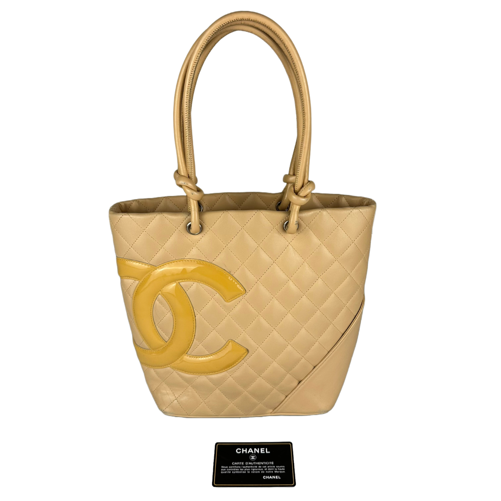 Chanel Ligne Cambon Tote Bag Mini/Small Beige