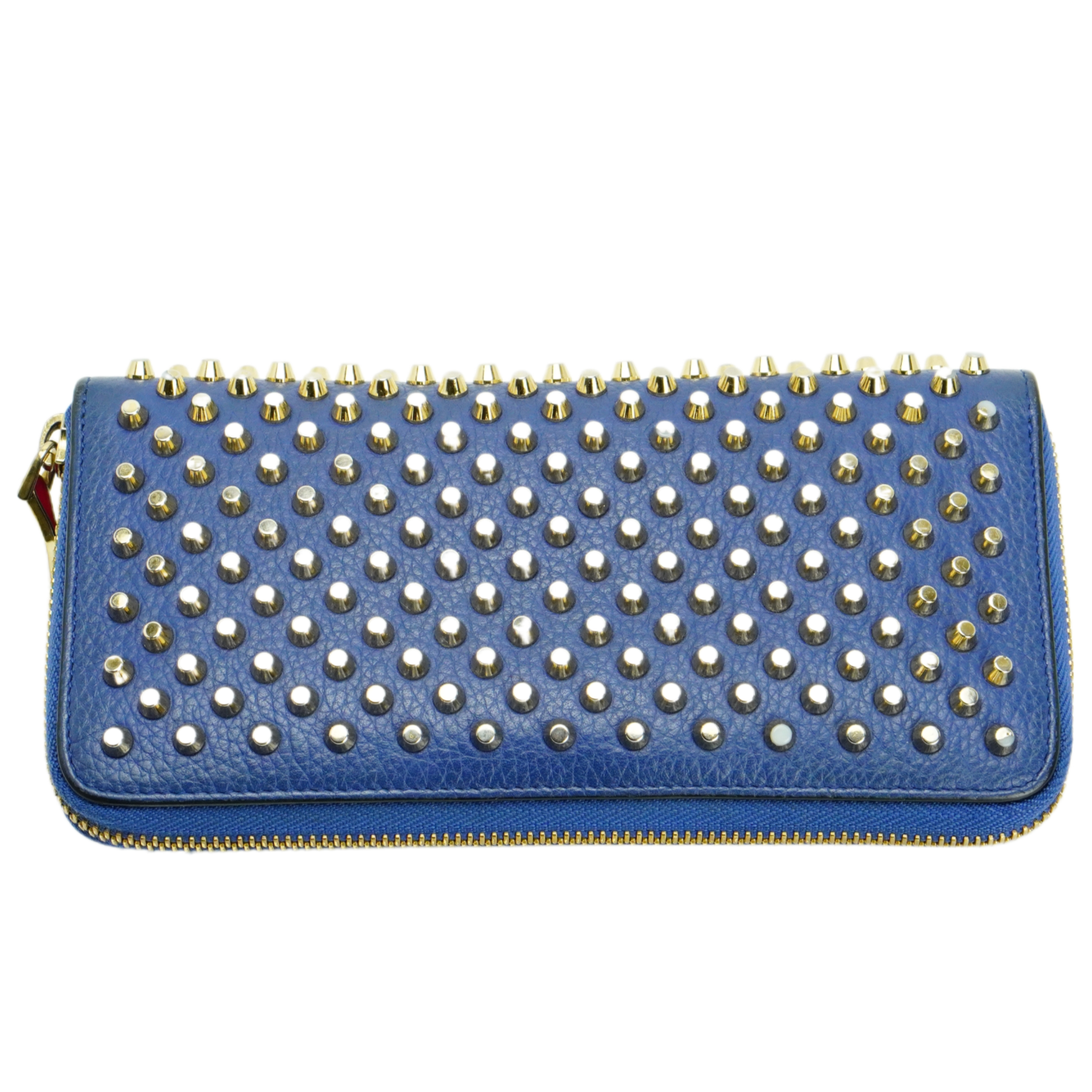 Christian Louboutin Panettone Spike Long Wallet Blue