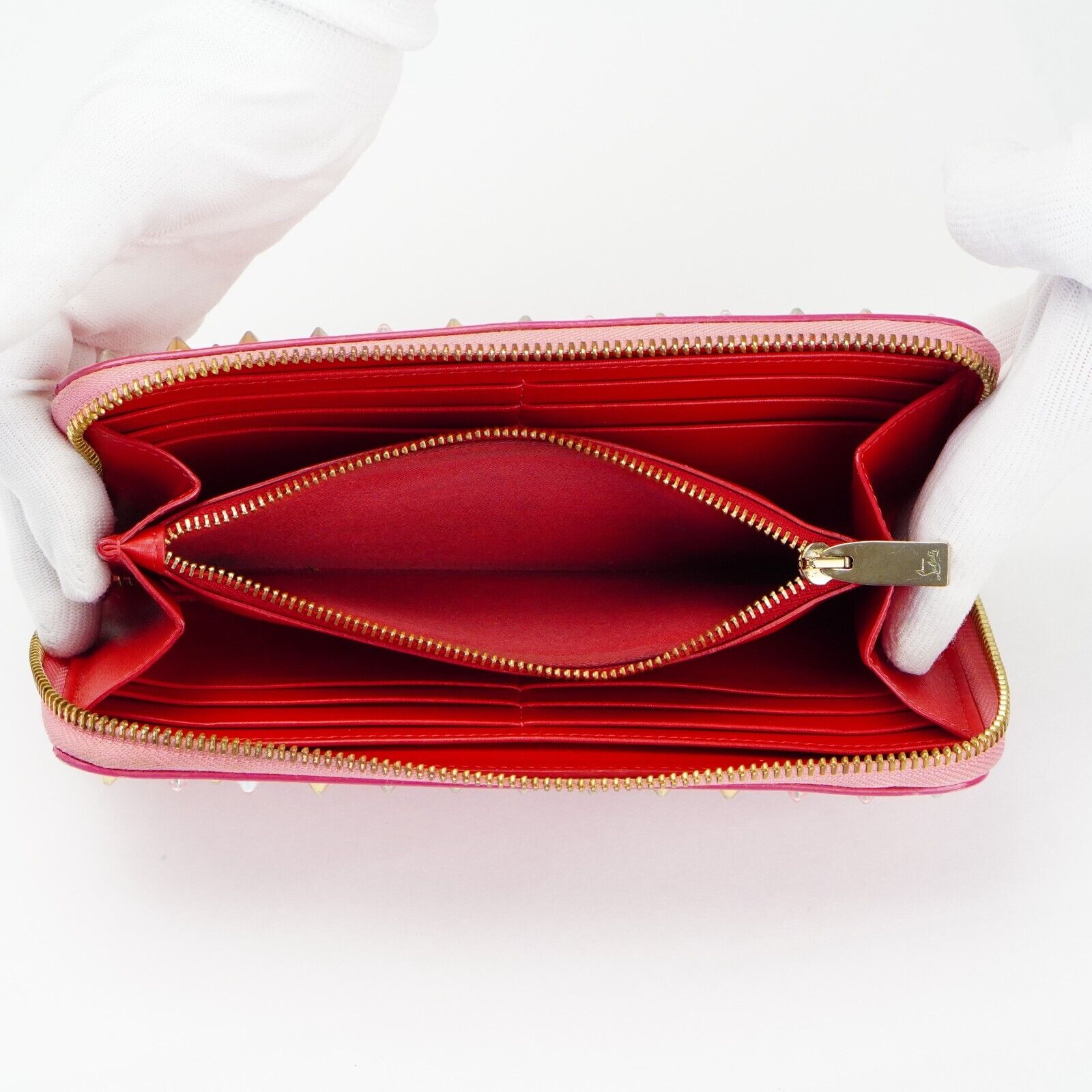 Christian Louboutin Panettone Spike Long Wallet Pink