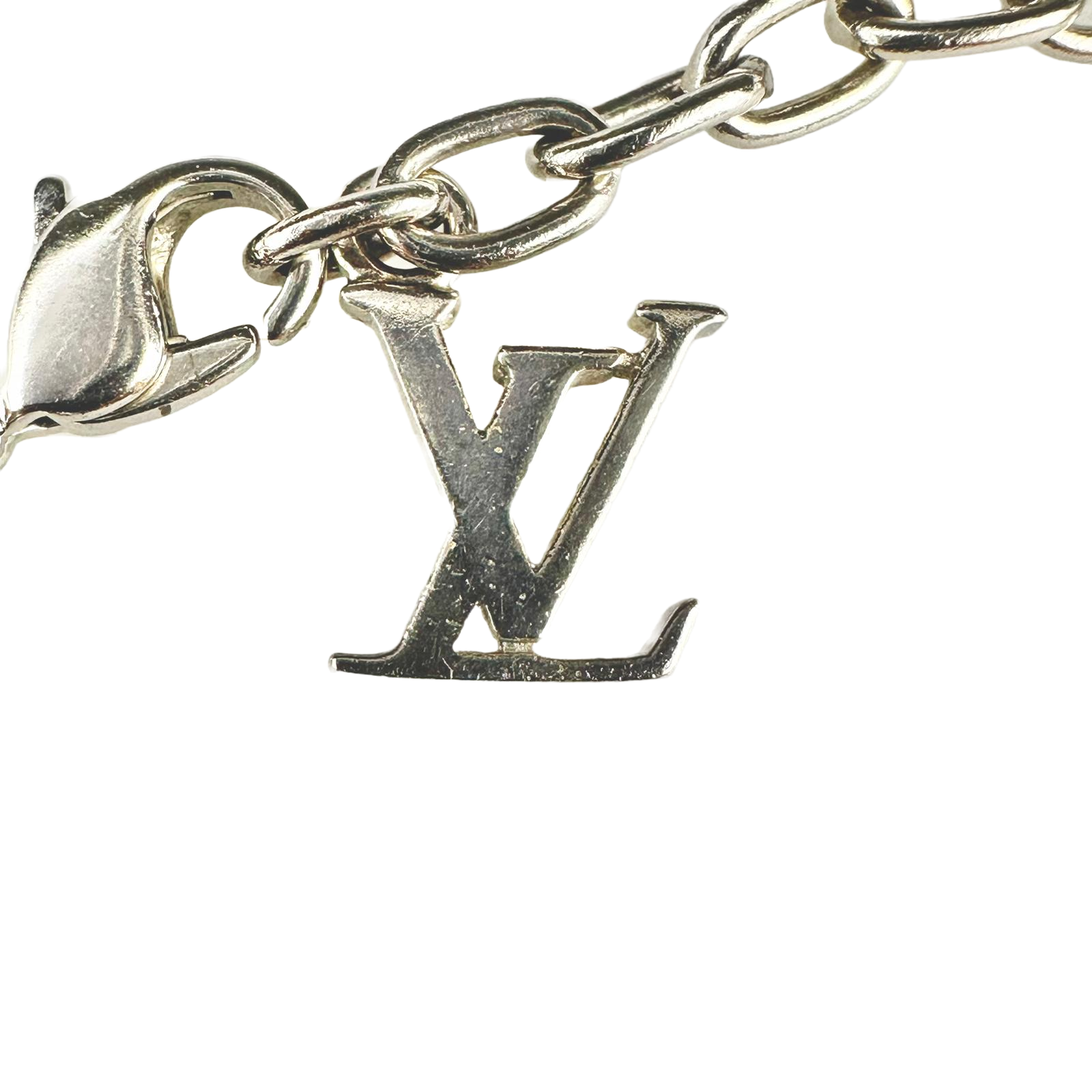 Louis Vuitton Silver Tone Gamble Crystal Bracelet