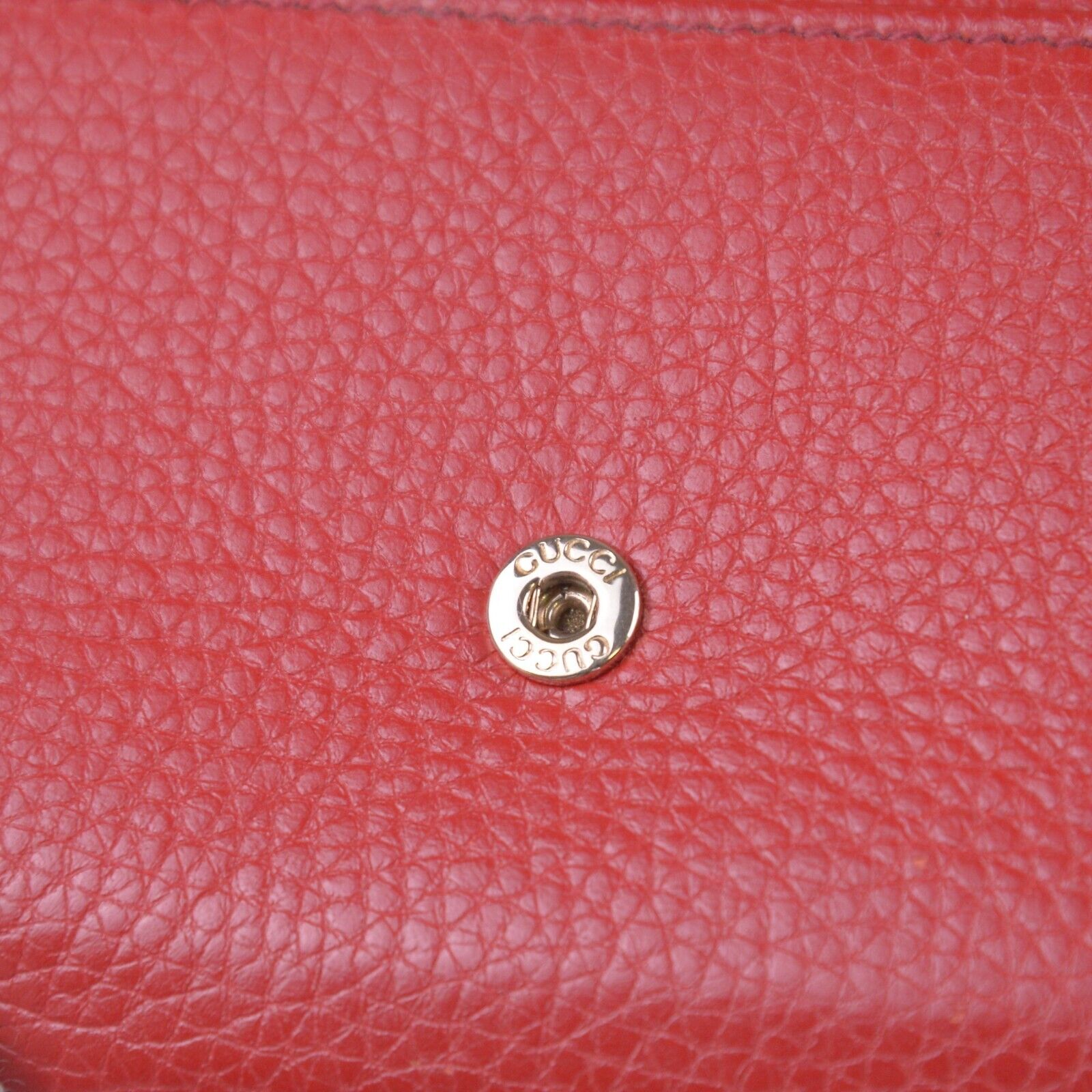 Gucci Soho Pebbled Calfskin Long Continental Wallet Red