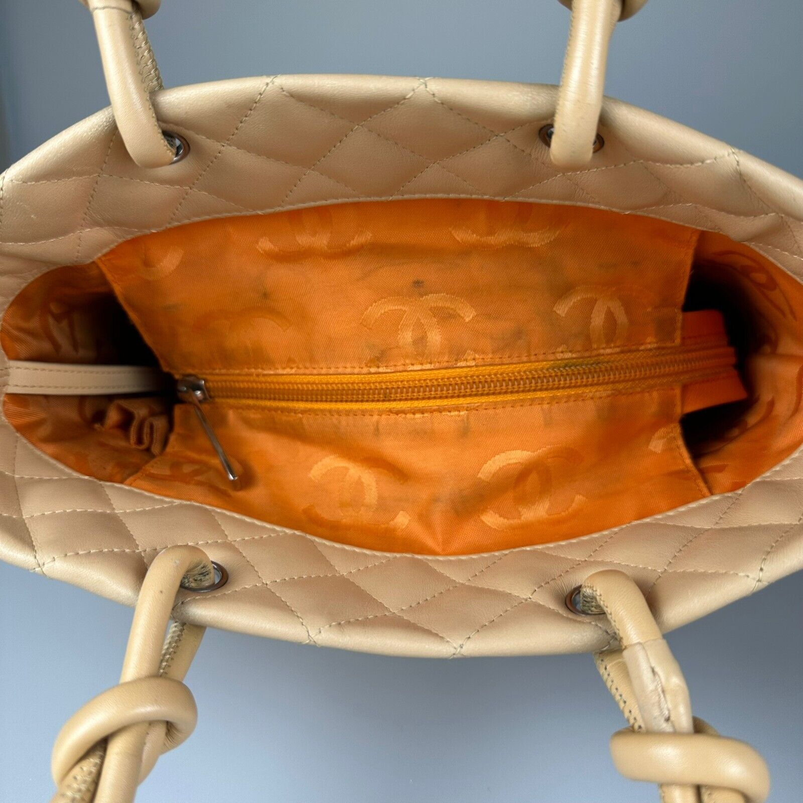 Chanel Ligne Cambon Tote Bag Mini/Small Beige