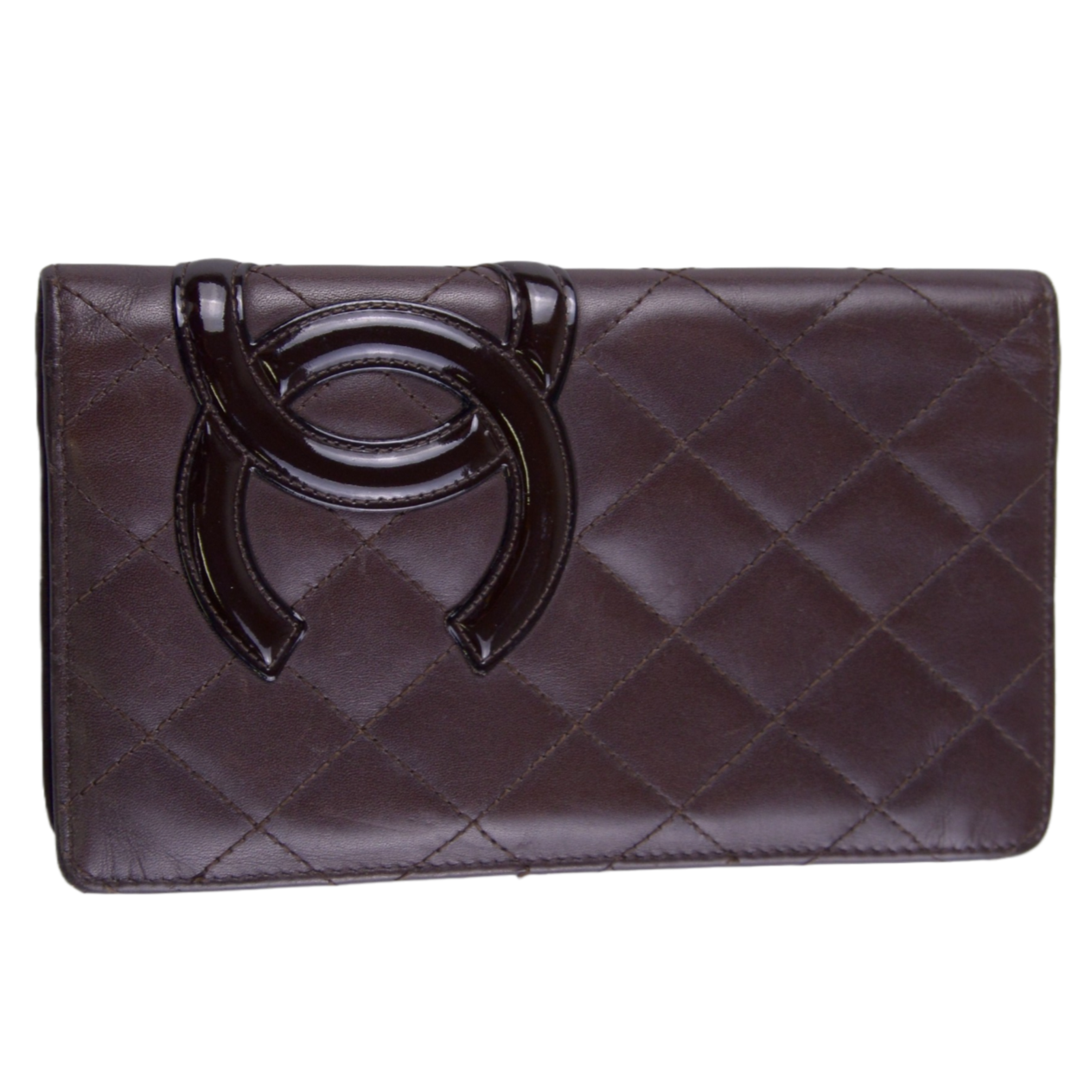 Chanel Ligne Cambon Yen Long Wallet Brown