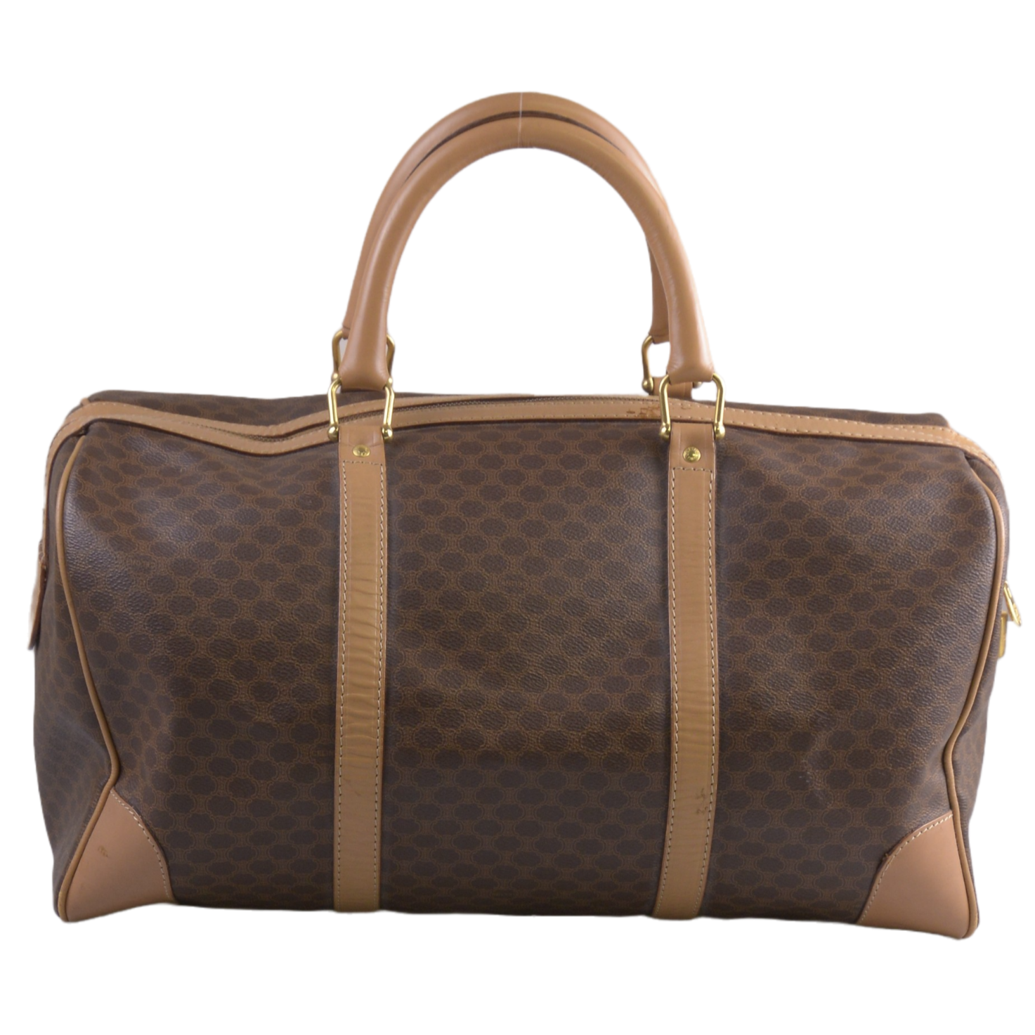 Celine Macadam Travel Boston Bag Brown