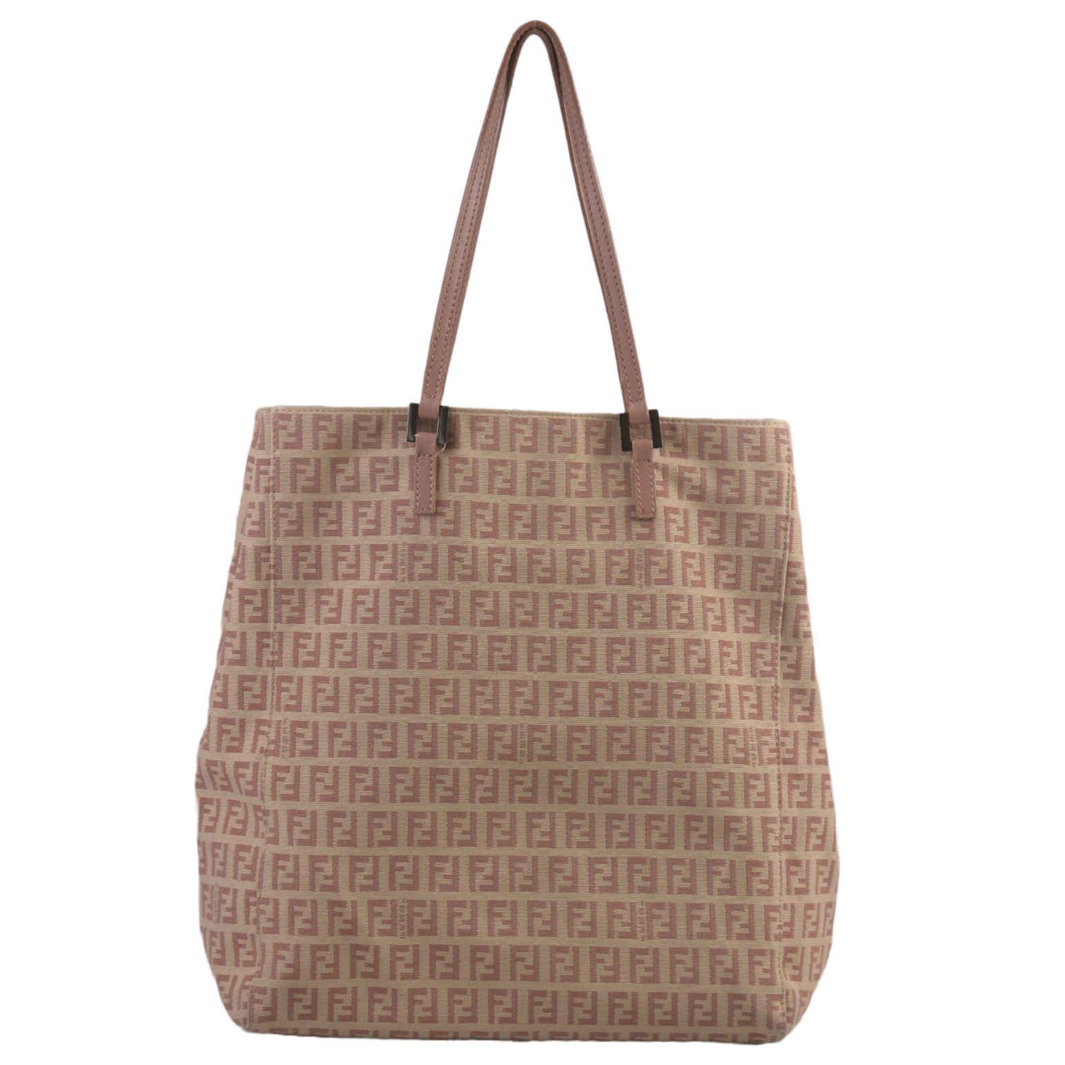 Fendi Canvas Zucca Pink Monogram Tote Bag