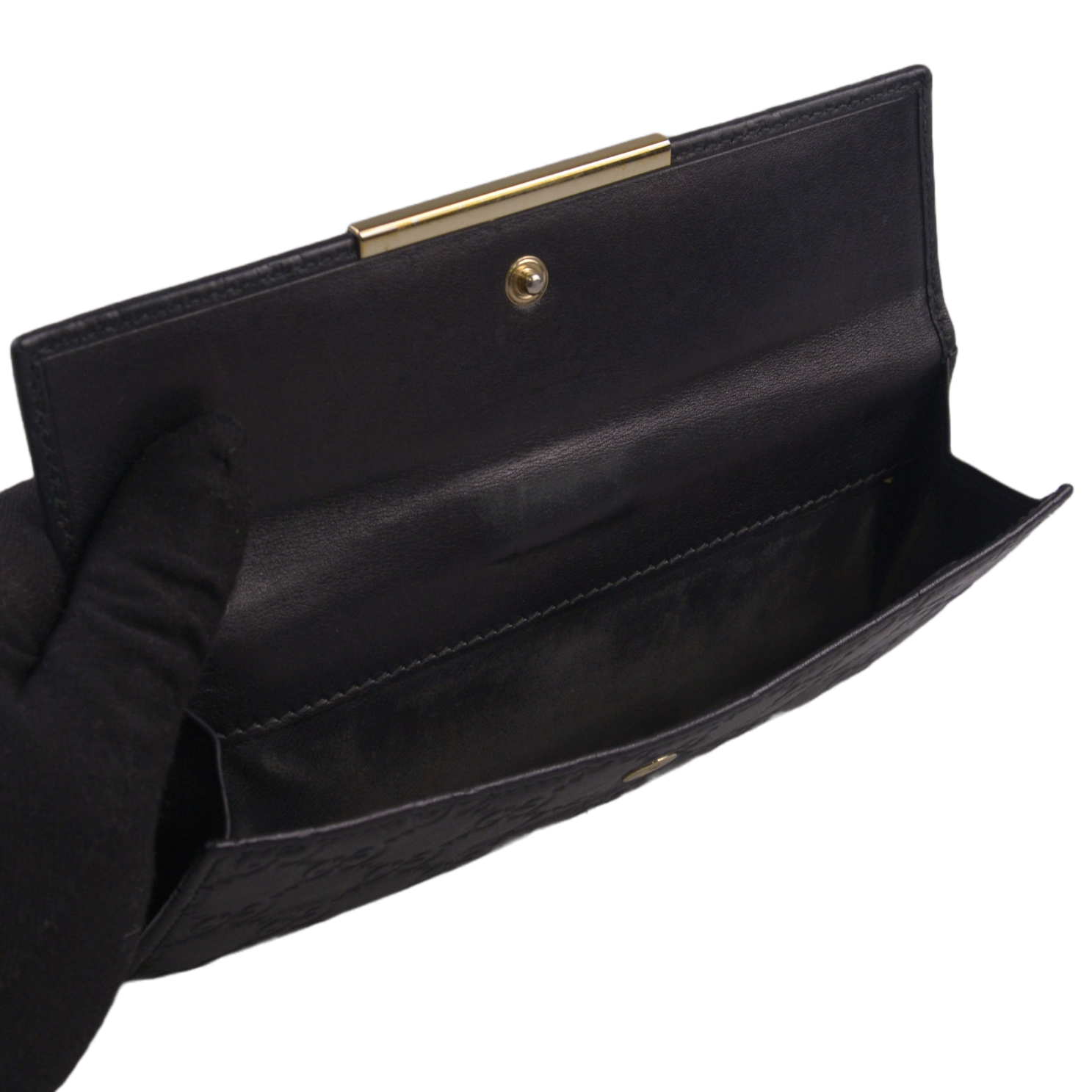 Gucci Black Continental Leather Wallet