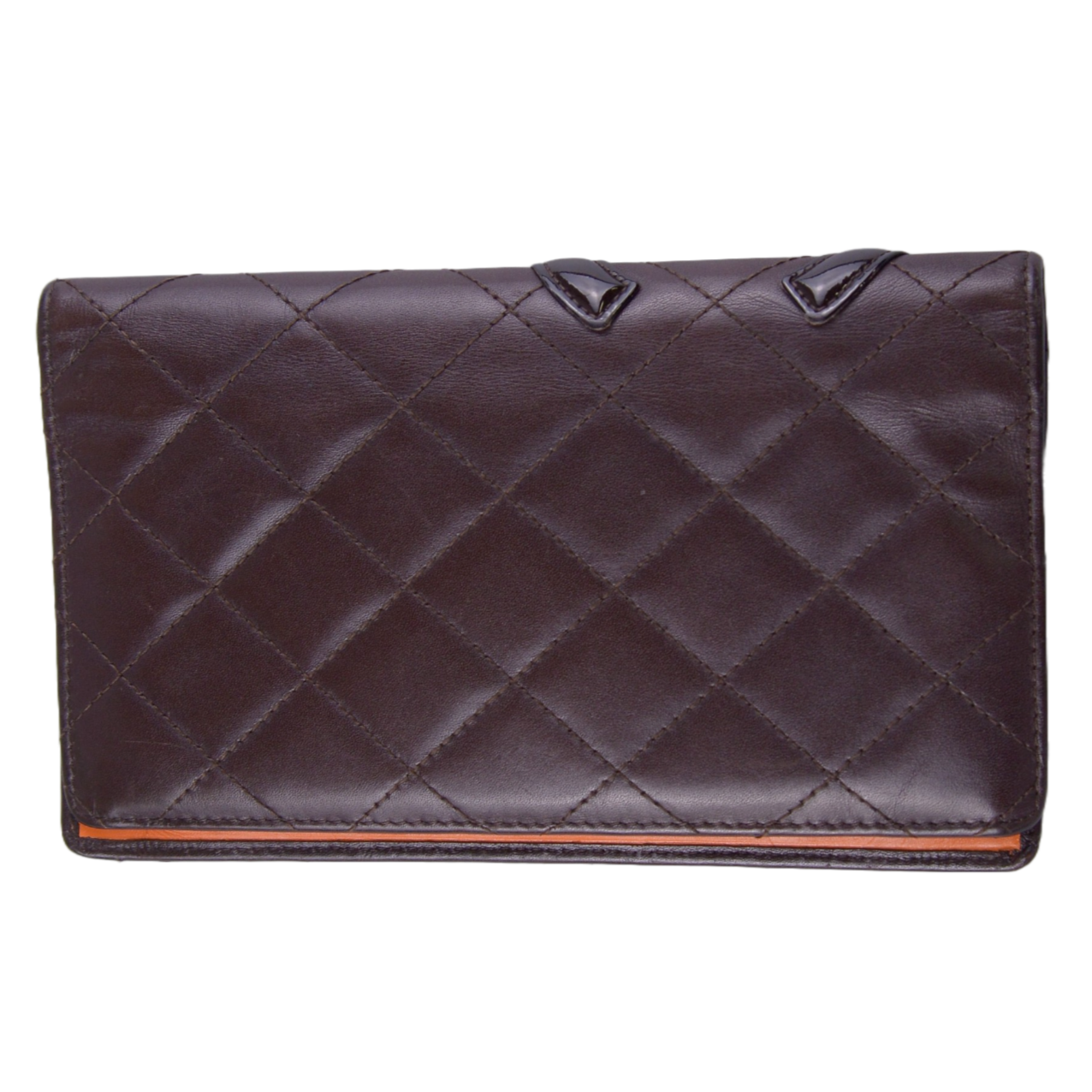 Chanel Ligne Cambon Yen Long Wallet Brown