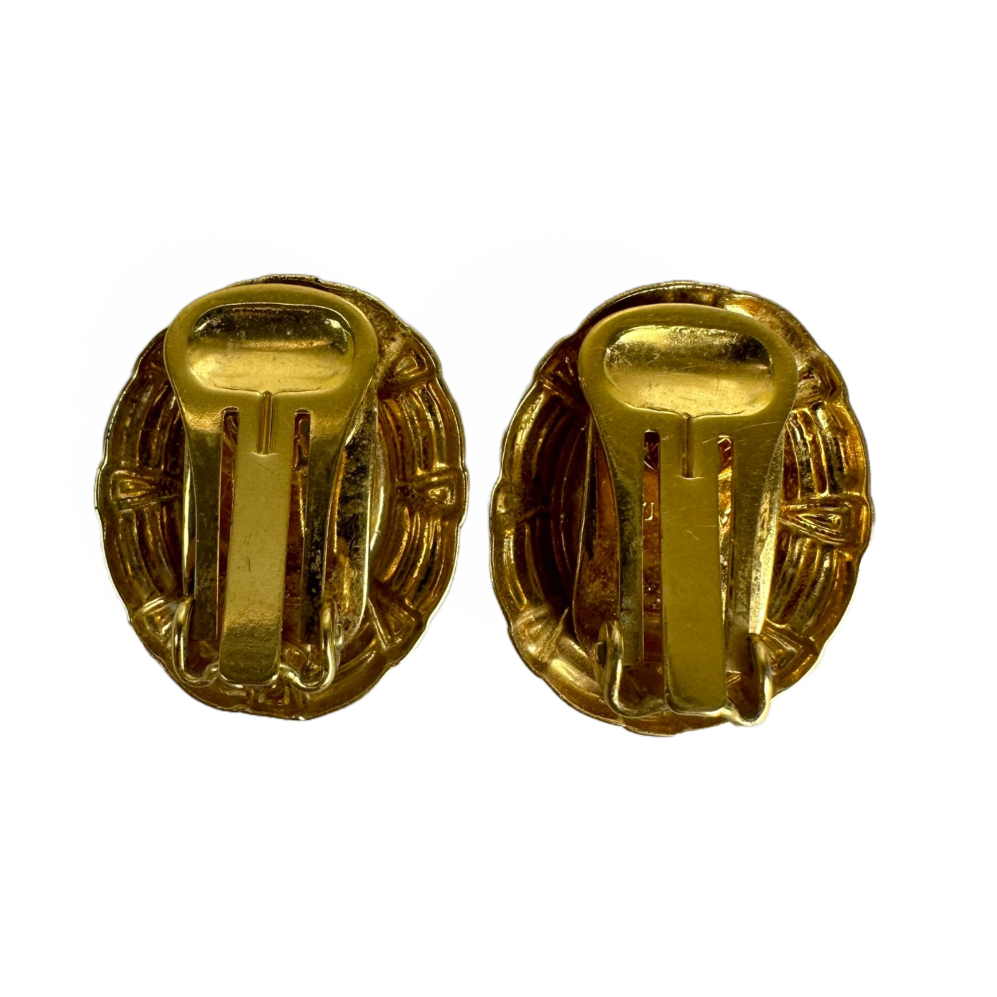 Celine Logo Earrings Gold