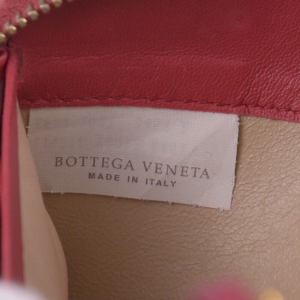Bottega Veneta Intrecciato Zip Around Long Wallet Red