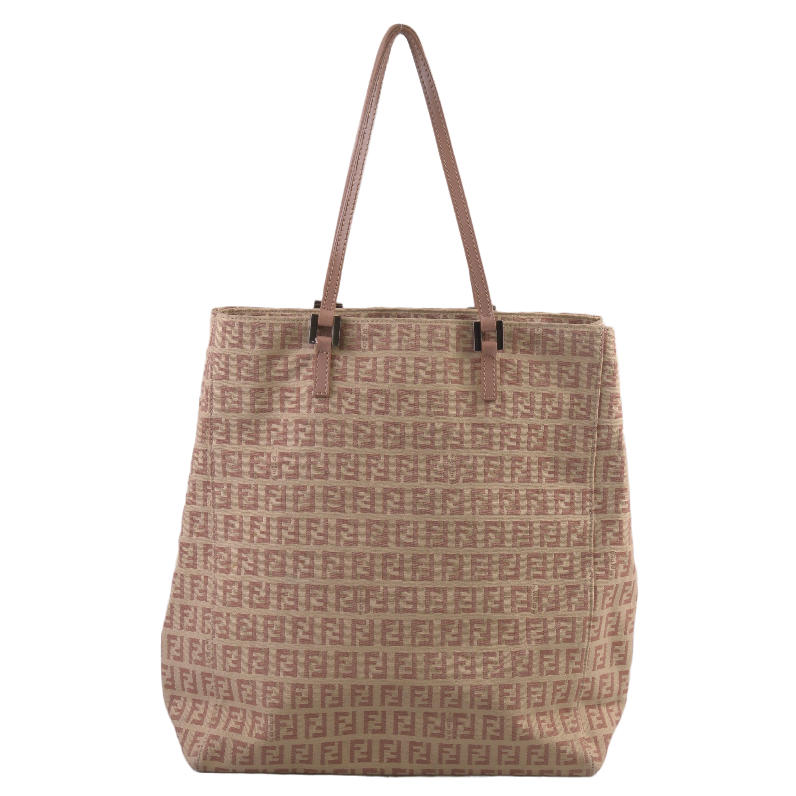 Fendi Canvas Zucca Pink Monogram Tote Bag