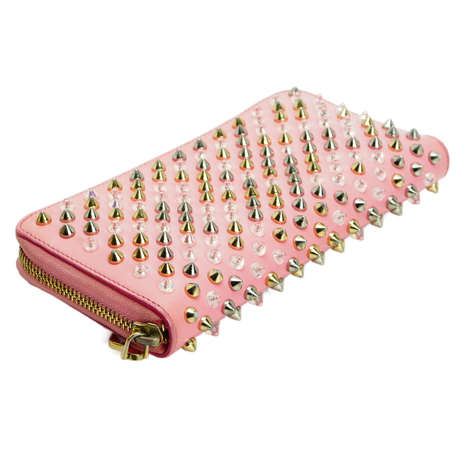 Christian Louboutin Panettone Spike Long Wallet Pink